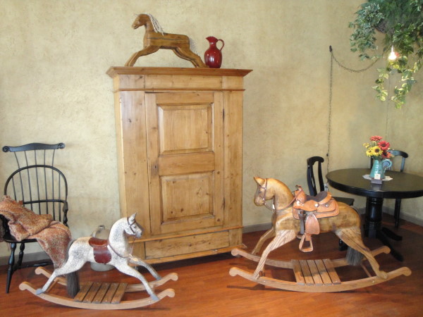 Jackie Wilson's handmade wooden rocking horses make the perfect gift for children or home decorations. Located at 10 S. Broadway, Edmond, OK 73034. These gifts are perfect for house warming gifts, birthday gifts, new baby gifts, children's gifts, and home decoration gifts. 